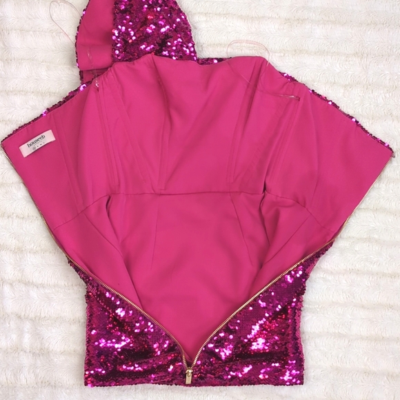 House Of CB Pink Sequin Micro-Mini Dress - Picture 8 of 14